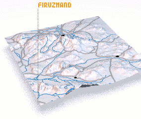 3d view of Fīrūzmand