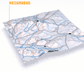 3d view of Ḩesāmābād