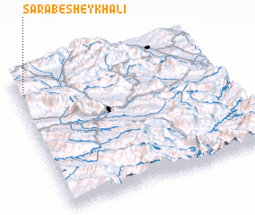 3d view of Sarāb-e Sheykh ‘Ālī