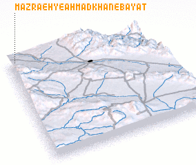 3d view of Mazra‘eh-ye Aḩmad Khān-e Bayāt