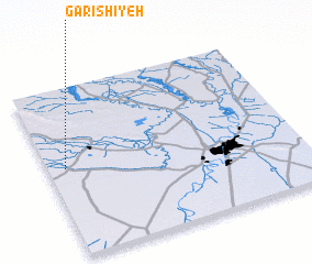 3d view of Garīshīyeh