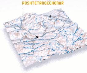 3d view of Posht-e Tang-e Chenār