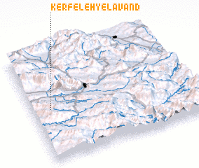 3d view of Kerfeleh-ye Lāvand