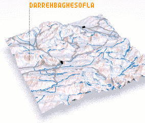 3d view of Darreh Bāgh-e Soflá