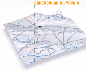 3d view of Qareh Dūlākhlū-ye Pā\