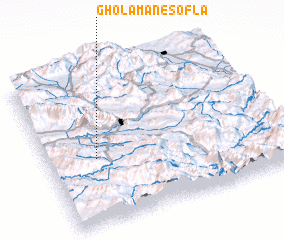 3d view of Gholāmān-e Soflá