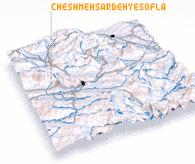 3d view of Cheshmeh Sardeh-ye Soflá