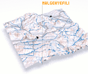 3d view of Mālgeh-ye Fīlī