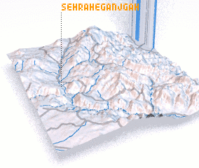 3d view of Seh Rāh-e Ganjgāh