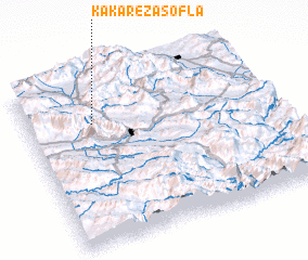 3d view of Kākāreẕā Soflá