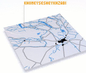 3d view of Khomeys-e Sheykh Ẕabī‘