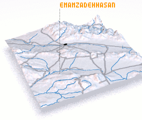 3d view of Emāmzādeh Ḩasan