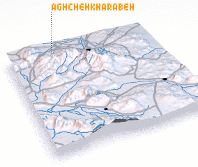 3d view of Āghcheh Kharābeh