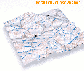 3d view of Poshteh-ye Ḩoseynābād