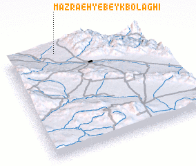 3d view of Mazra‘eh-ye Beyk Bolāghī