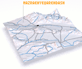 3d view of Mazra‘eh-ye Qareh Dāsh