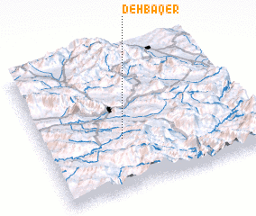 3d view of Deh Bāqer