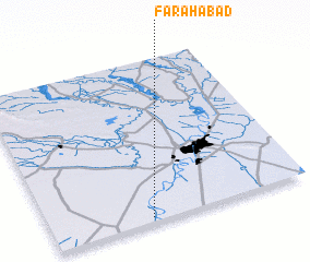 3d view of Faraḩābād