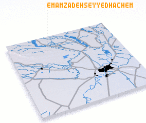 3d view of Emāmzādeh Seyyed Ḩāchem