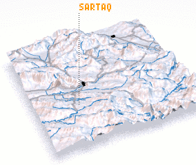 3d view of Sar Ţāq