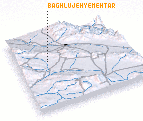 3d view of Bāghlūjeh-ye Mehtar