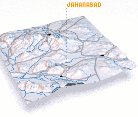 3d view of Jahānābād