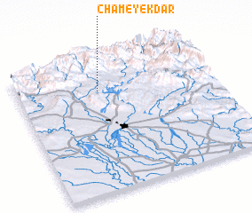 3d view of Cham-e Yekdar