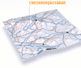 3d view of Cheshmeh Qaşşābān