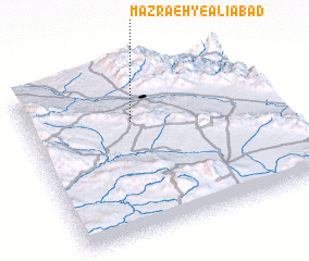 3d view of Mazra‘eh-ye ‘Alīābād