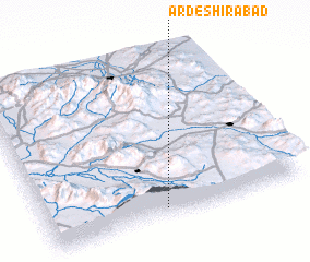 3d view of Ardeshīrābād