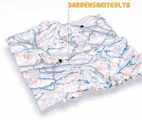 3d view of Darreh Sākī-ye ‘Olyā