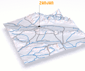 3d view of Zanjān