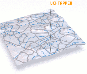 3d view of Ūch Tappeh