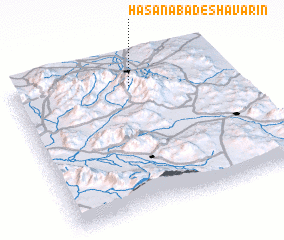 3d view of Ḩasanābād-e Shavarīn