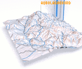 3d view of Āqbolāgh-e Kord