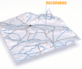 3d view of Ḩasanābād