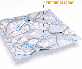 3d view of Dehnow-e `Alīābād