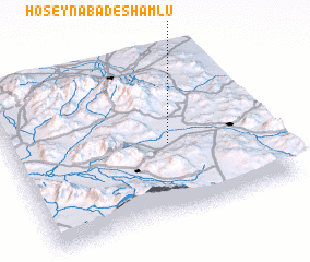 3d view of Ḩoseynābād-e Shāmlū