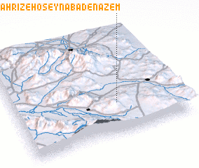 3d view of Kahrīz-e Ḩoseynābād-e Nāz̧em