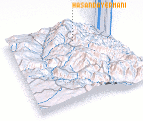 3d view of Ḩasan Dāyer Mānī