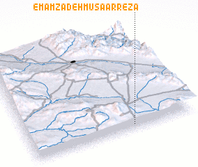 3d view of Emāmzādeh Mūsá ar Rezā