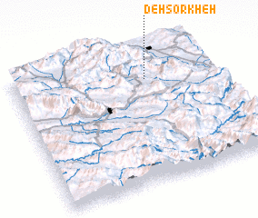 3d view of Deh Sorkheh