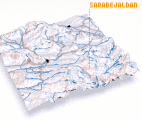 3d view of Sarāb-e Jaldān