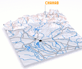 3d view of Chāh Āb