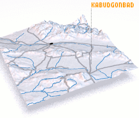 3d view of Kabūd Gonbad