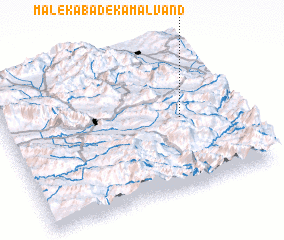 3d view of Malekābād-e Kamālvand