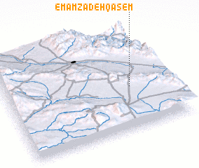 3d view of Emāmzādeh Qāsem