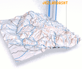 3d view of Jezlān Dasht