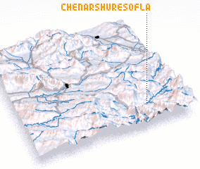 3d view of Chenār Shūr-e Soflá