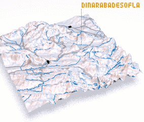 3d view of Dīnārābād-e Soflá